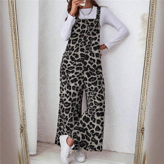 Pocketed Loose Jumpsuit Trousers Womens