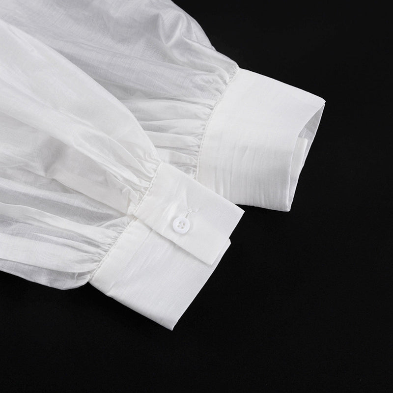 White Corset Puff Sleeve Mini Dress
