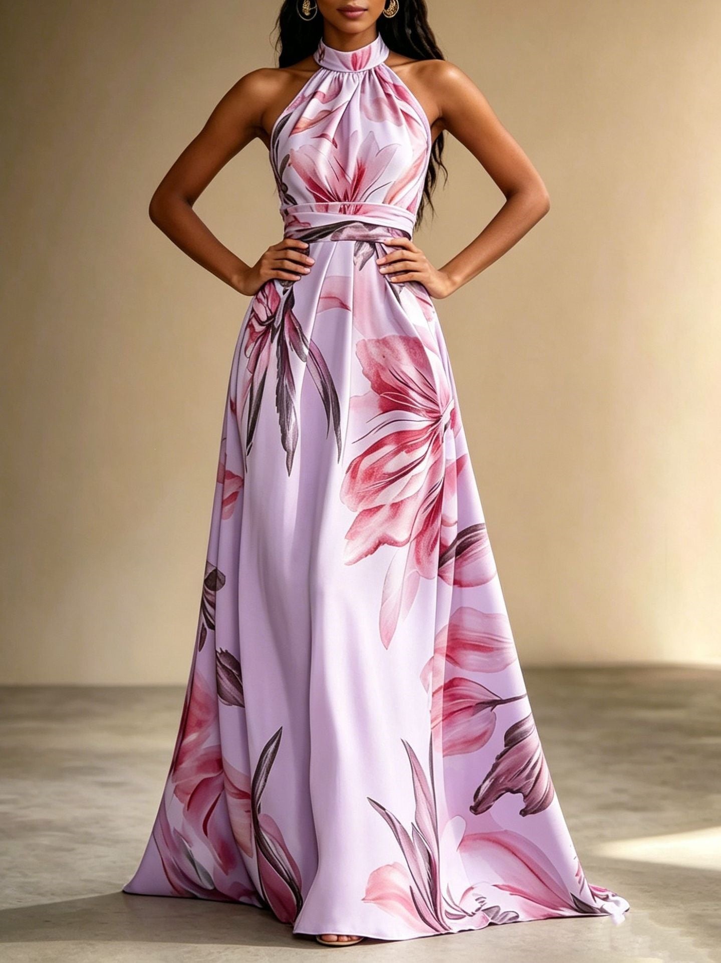 Faux-Wind Elegant Slimming Maxi Dress for Women
