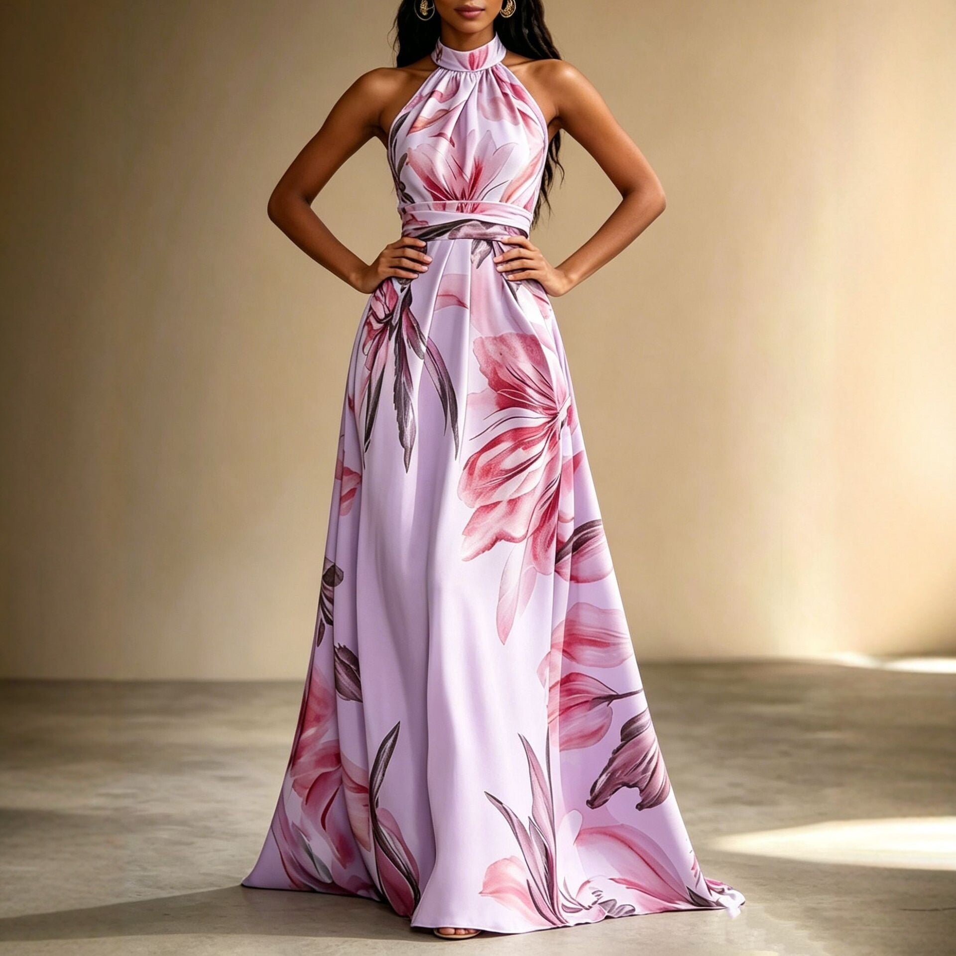 Faux-Wind Elegant Slimming Maxi Dress for Women