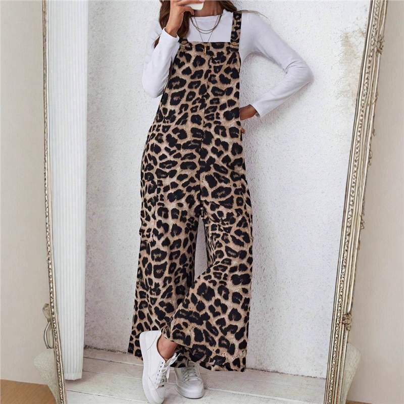 Pocketed Loose Jumpsuit Trousers Womens