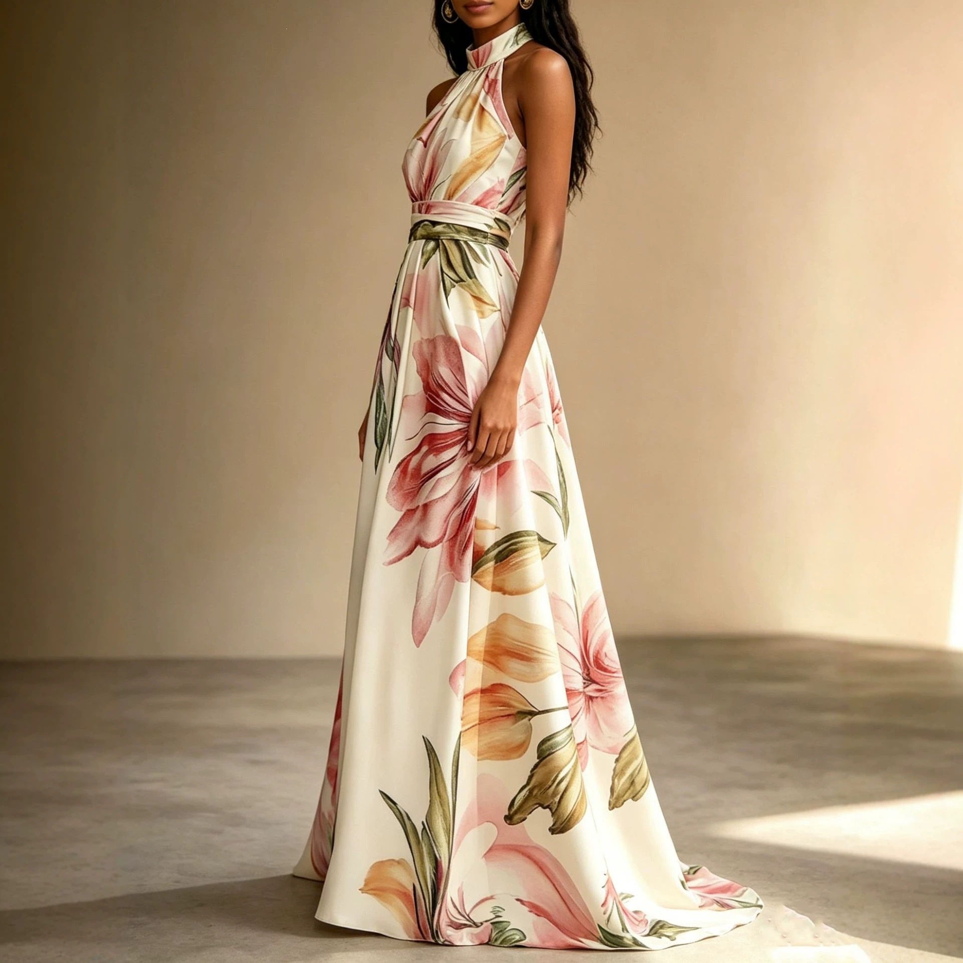 Faux-Wind Elegant Slimming Maxi Dress for Women
