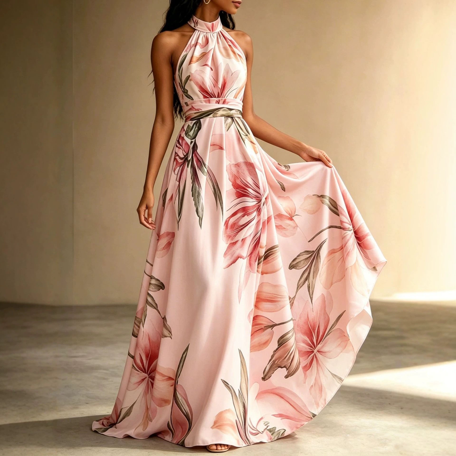 Faux-Wind Elegant Slimming Maxi Dress for Women