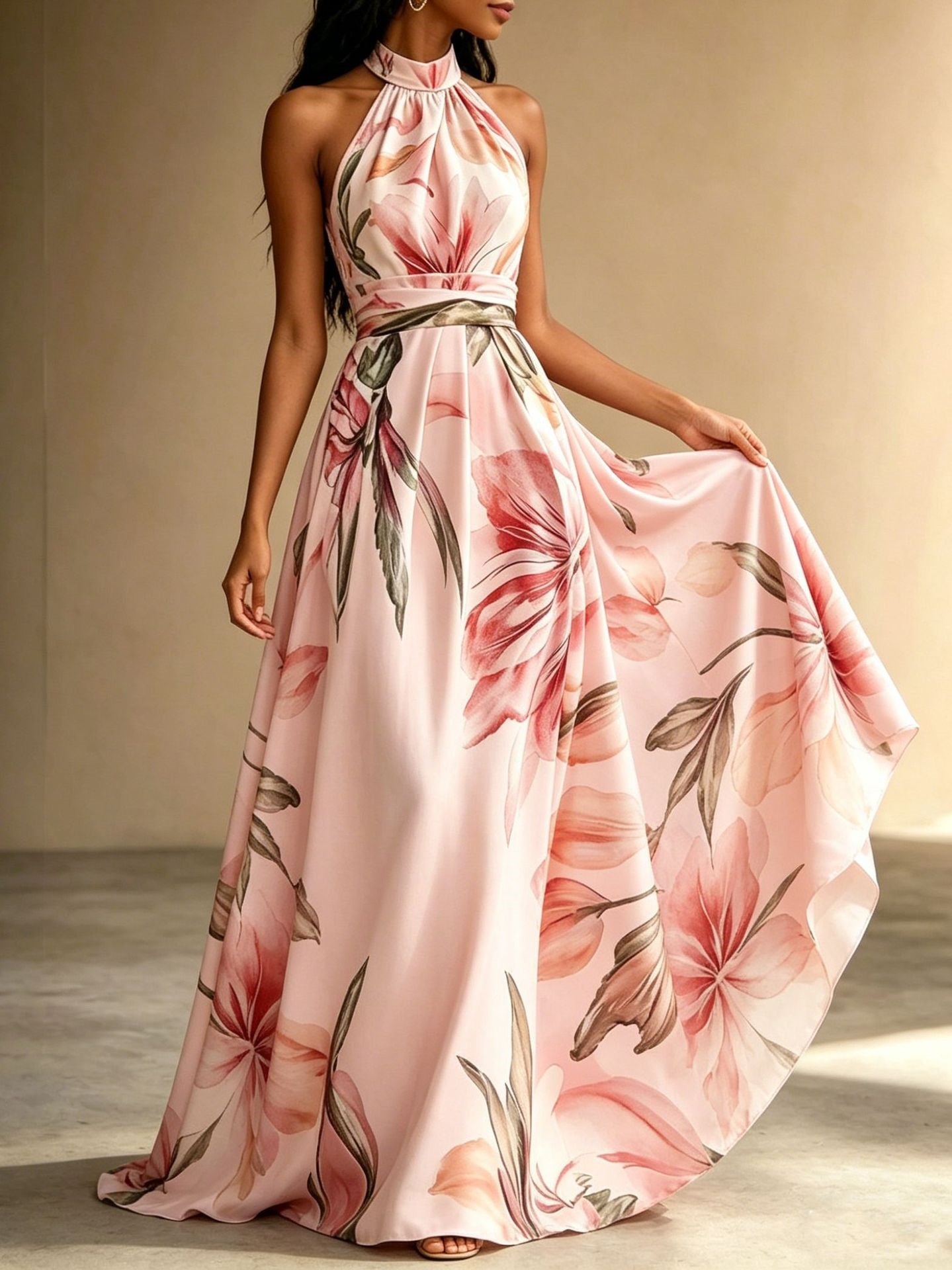 Faux-Wind Elegant Slimming Maxi Dress for Women