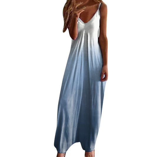 Women'S Fashionable Slim-Fit Strap Plus-Size Dress